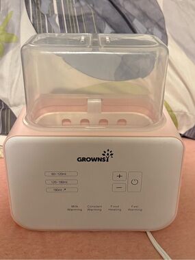 GROWNSY Baby Bottle Warmer - Pink/White